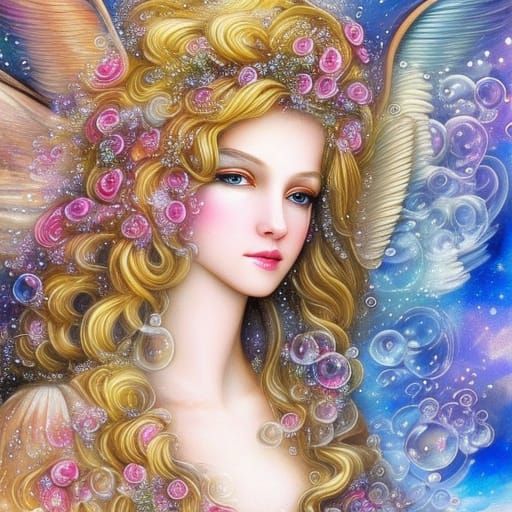 Angelic Figure Encased in Bubble: Detailed Splash Art
