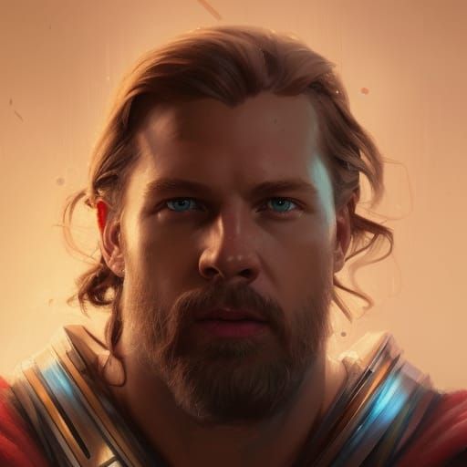 Thor Portrait in Hyperdetailed Lighting