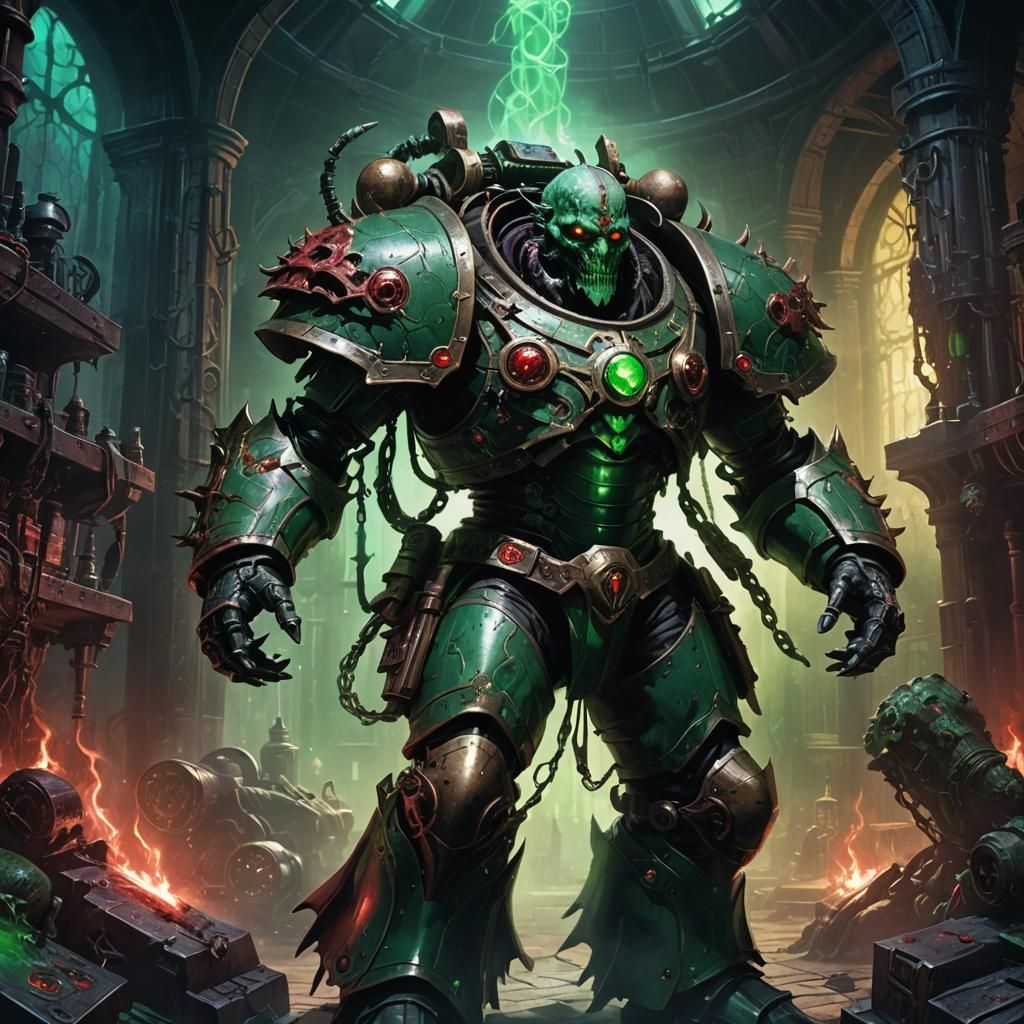 Fabius Bile in Dark Mystical Laboratory, Grimdark Concept Ar...