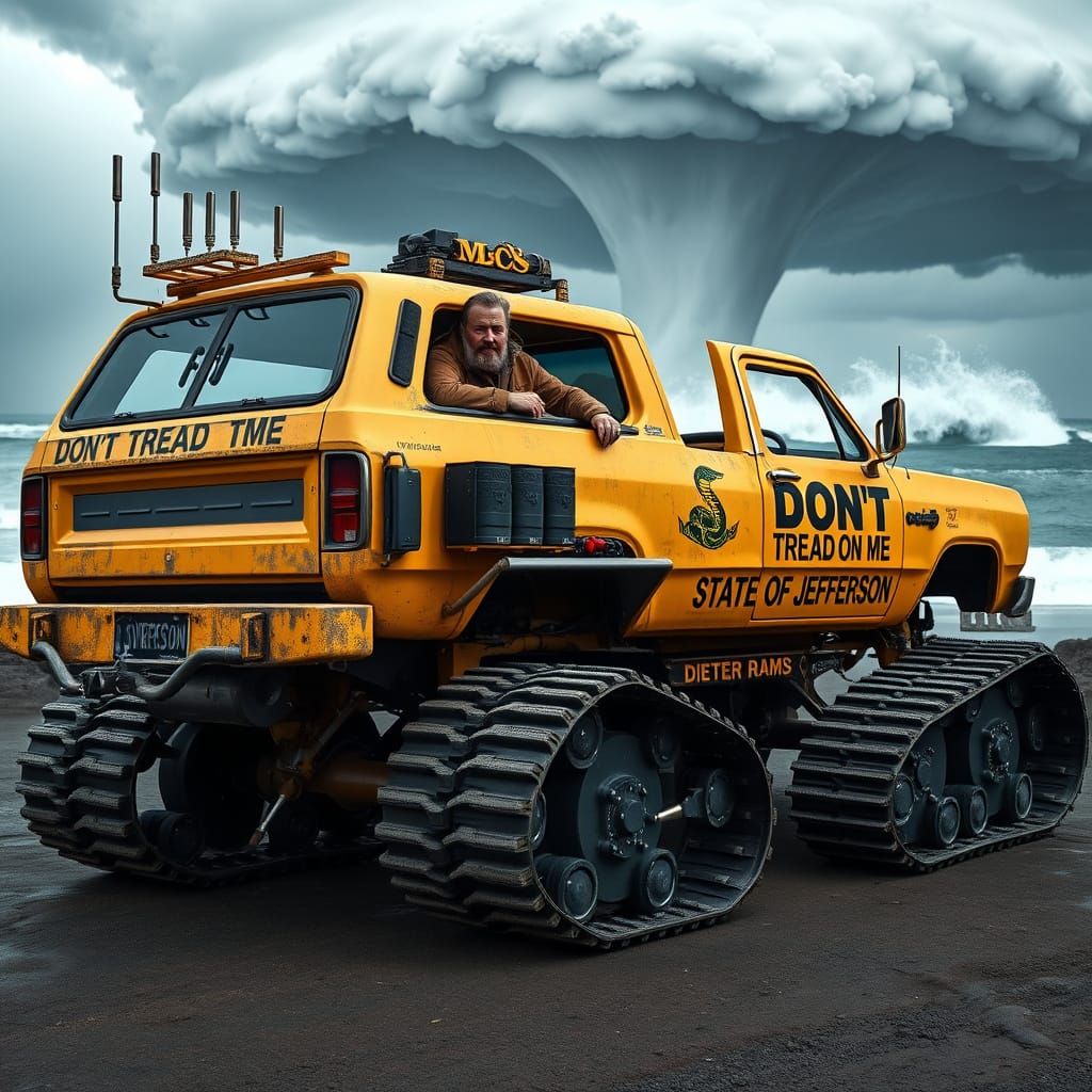 Rugged Storm Chaser Vehicle in Matte Yellow