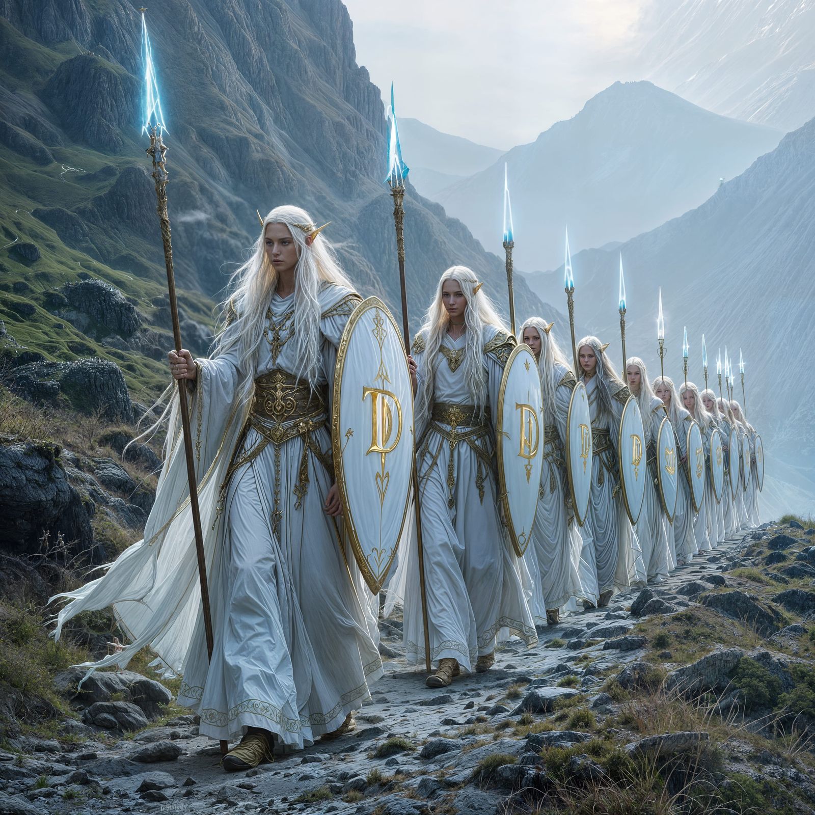 Fairies Marching Up a Mountainside