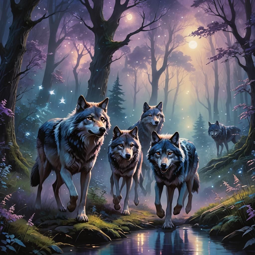 Wolves Among the Stars: Ethereal Fantasy Art