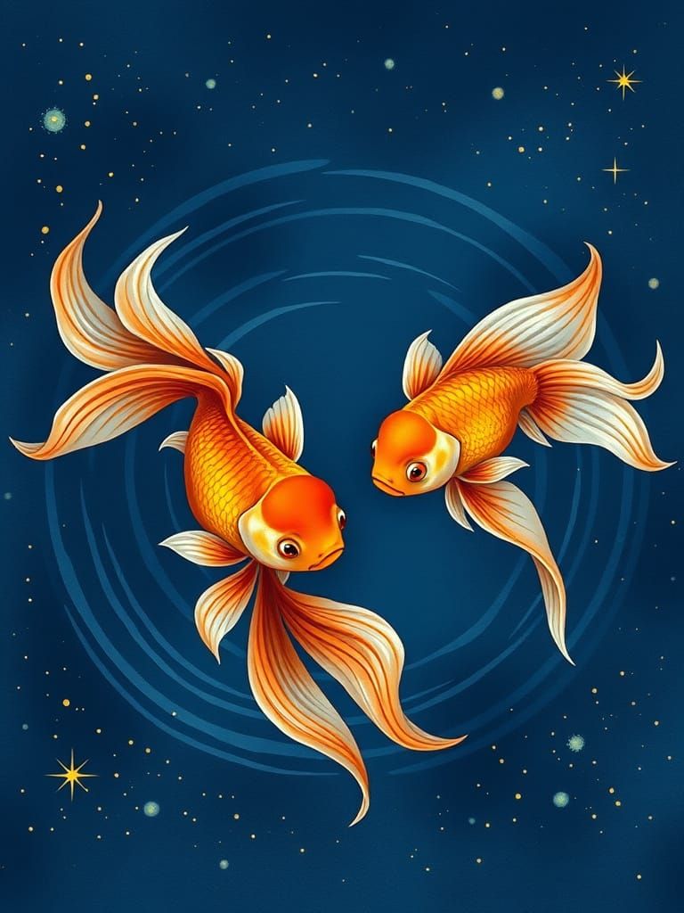 Golden Fish in Celestial Dance