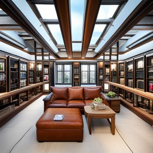 Cheerful Survivalist Prepper Stocks Shelves with Supplies