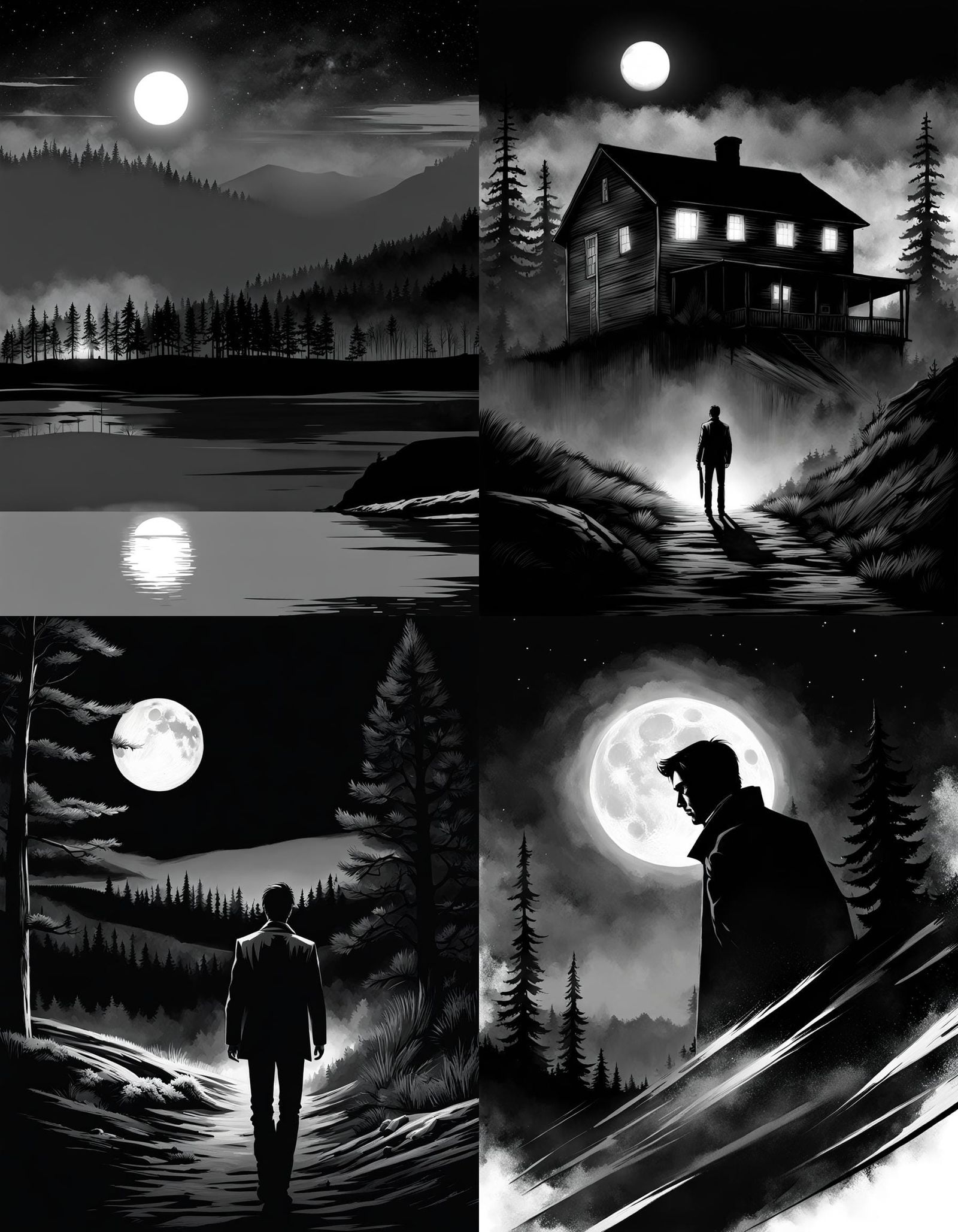 Monochrome Alan Wake 2 Speedpaint