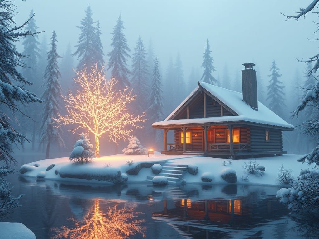 Surreal Winter Wonderland in Vercors Forest