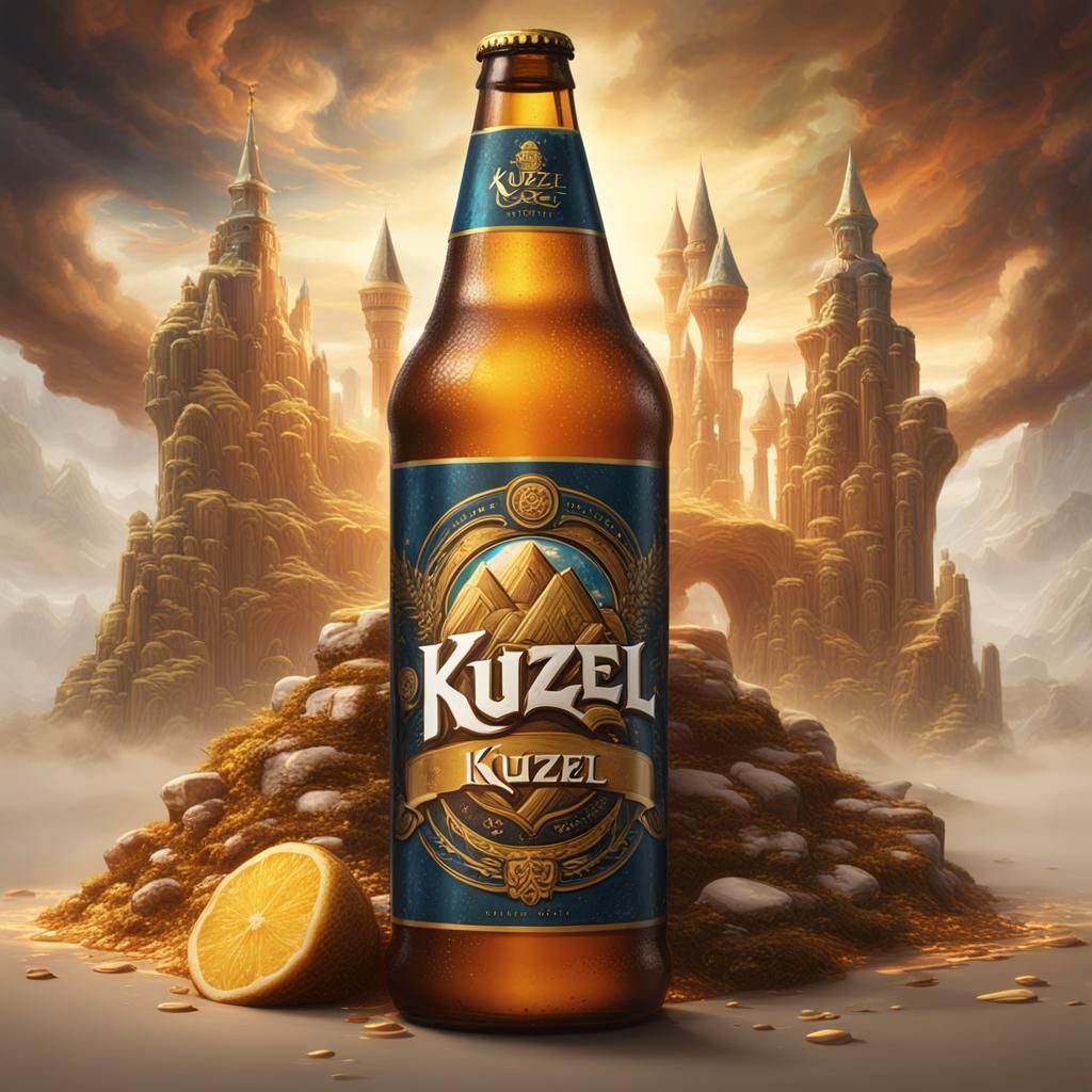 Kuzel Cone Beer Label: Detailed Matte Painting