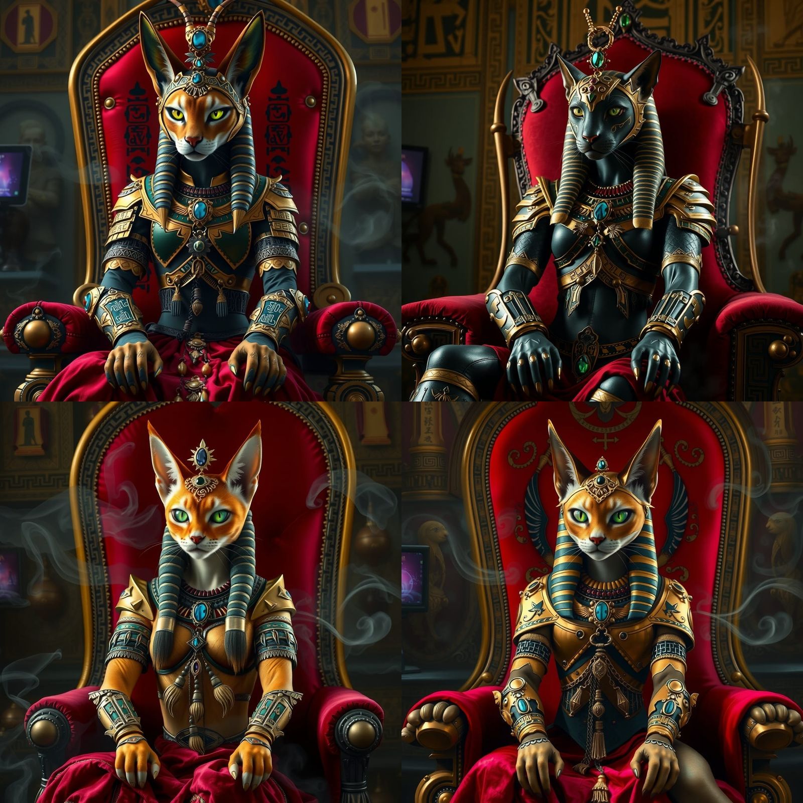 Bastet's Divine Majesty in Ancient Egyptian Splendor