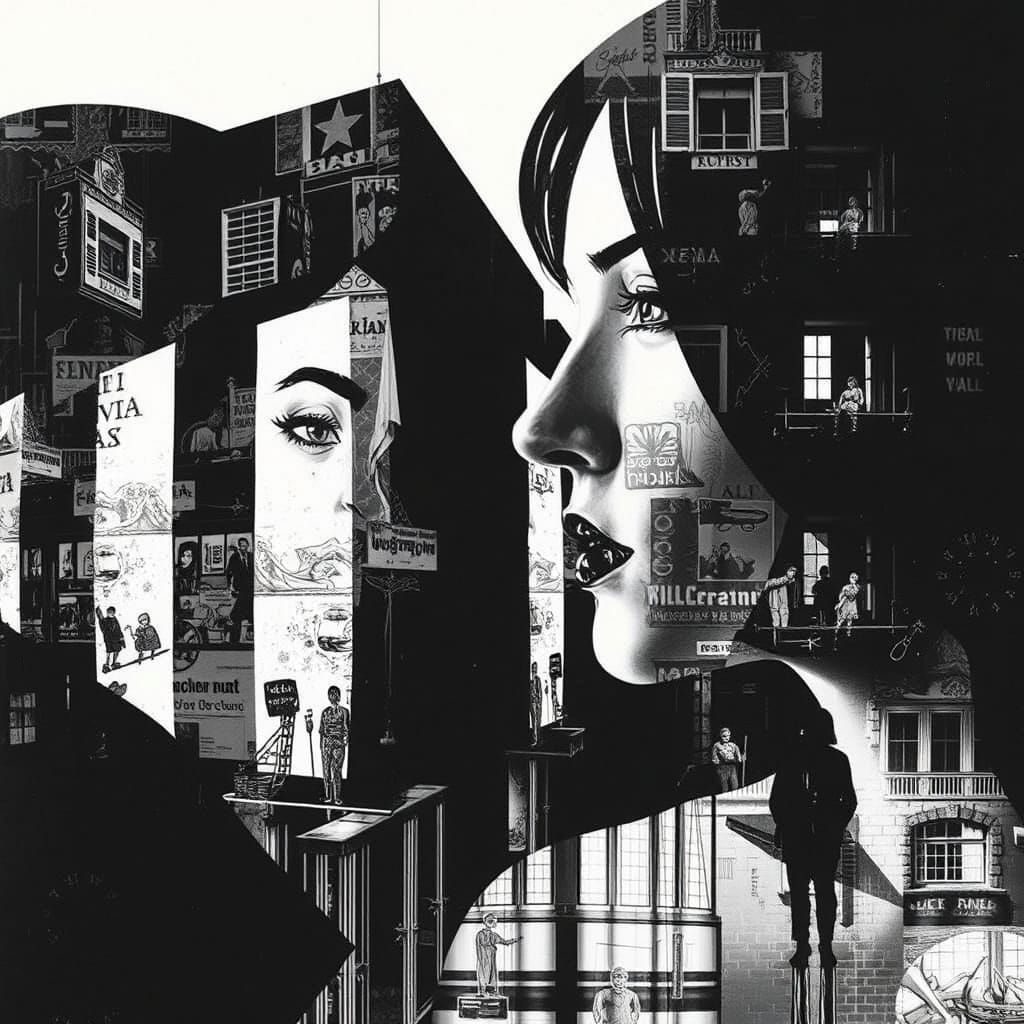 Double Exposure in Black and White