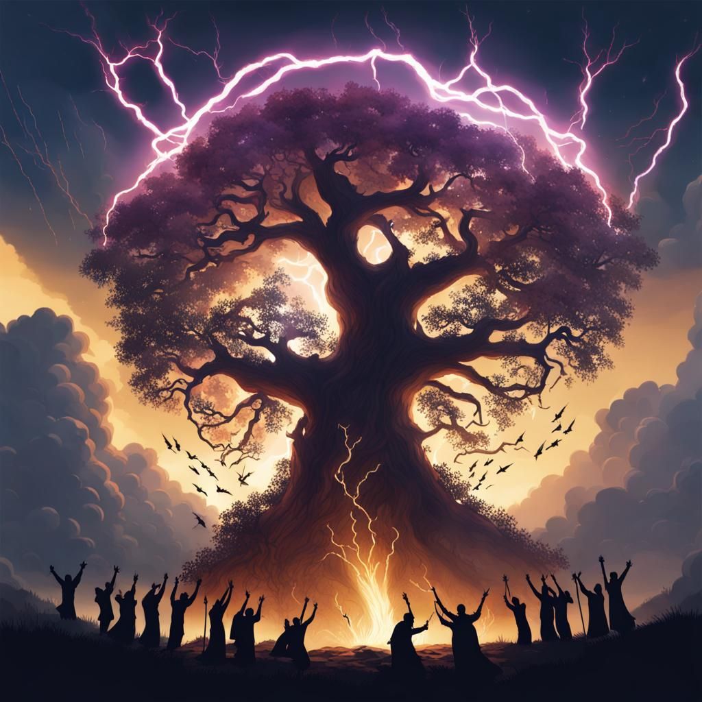 Magic Tree Worshipped at Night Throws Thunderbolts