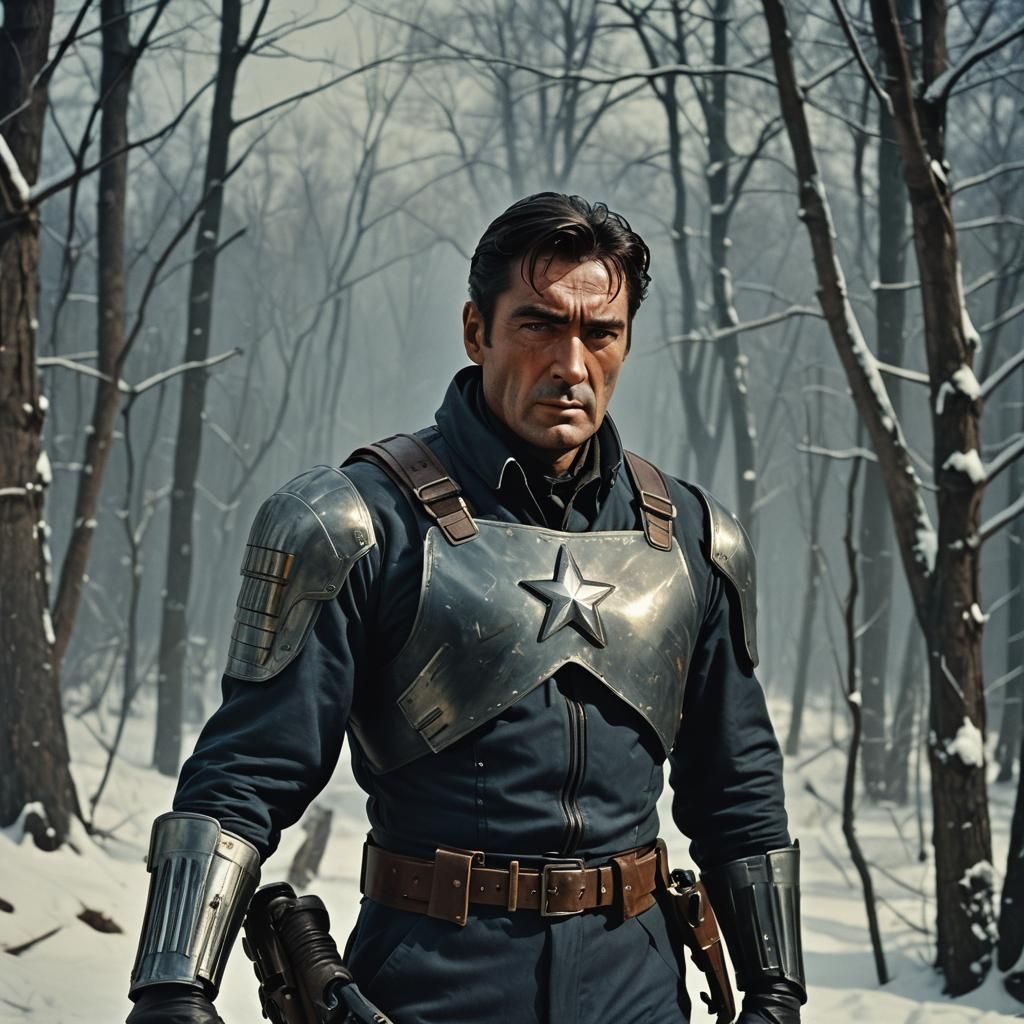 Winter Soldier Film Still in 1950s Style