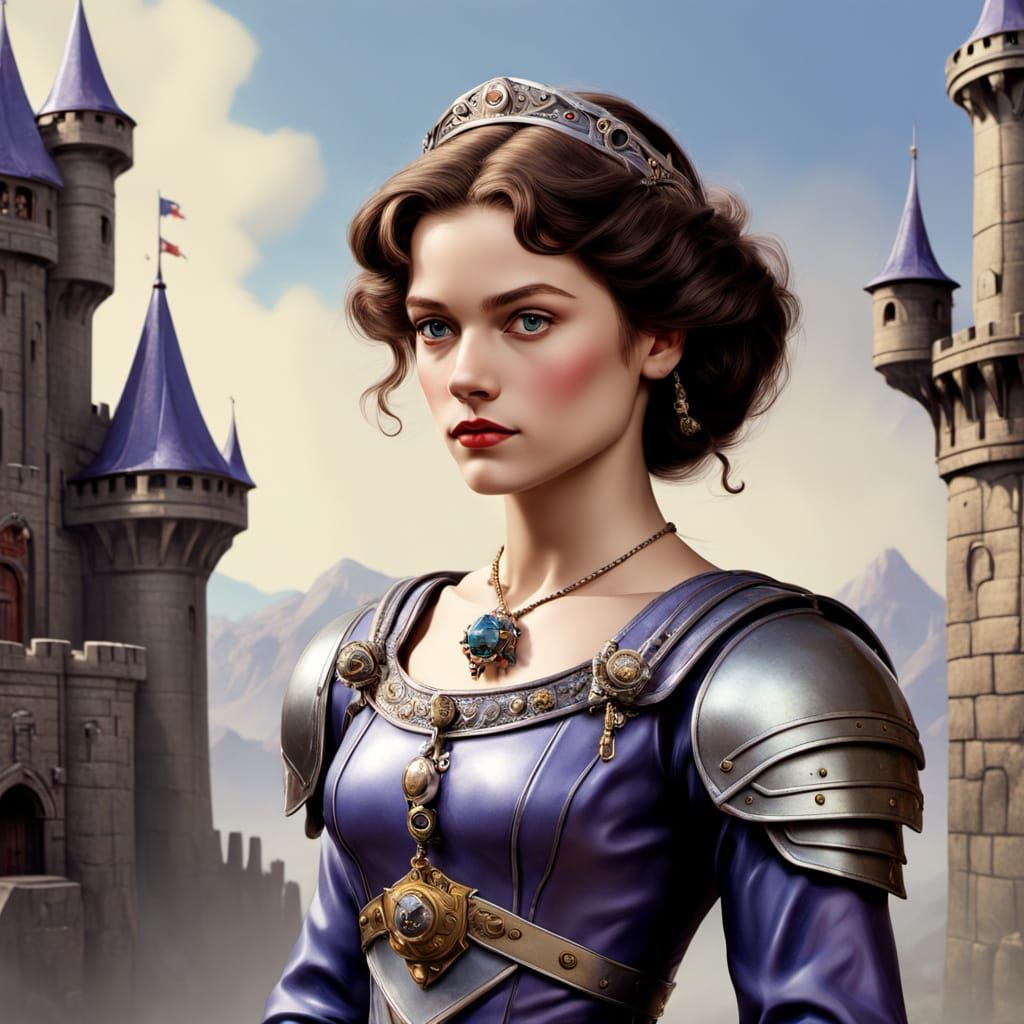 Vintage-Style Action Figure Box Featuring Heroic Knight in S...