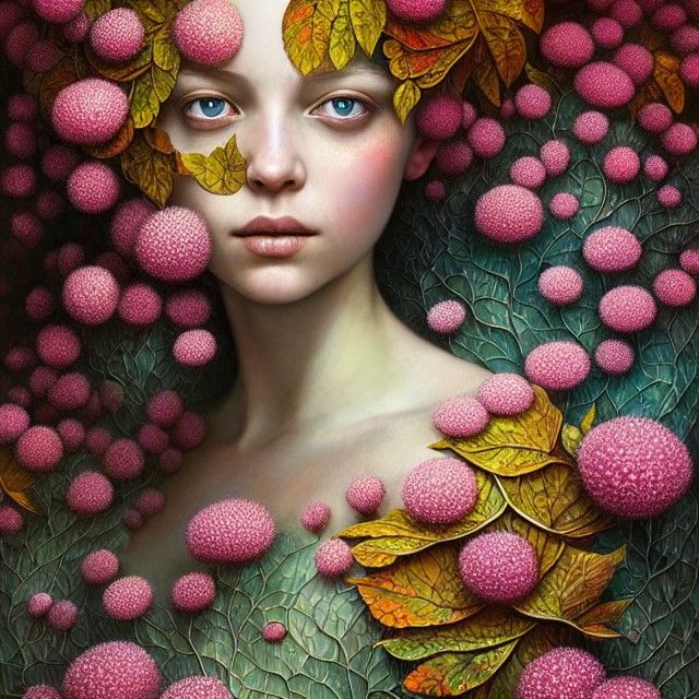 Fantasy Girl in Detailed Color, Digital Illustration