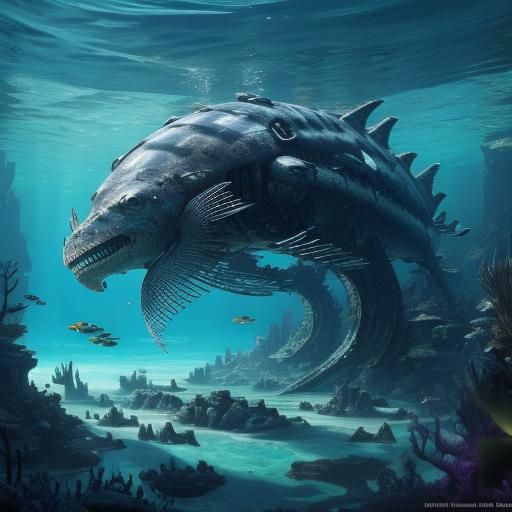 Atlantis in a Glass: Sci-Fi Underwater Cityscape