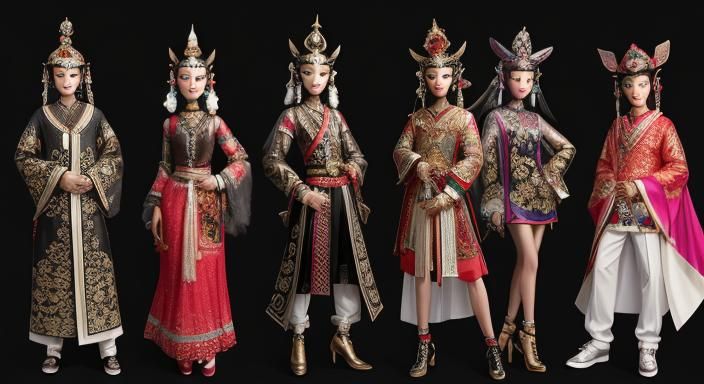 wayang, high fashion model