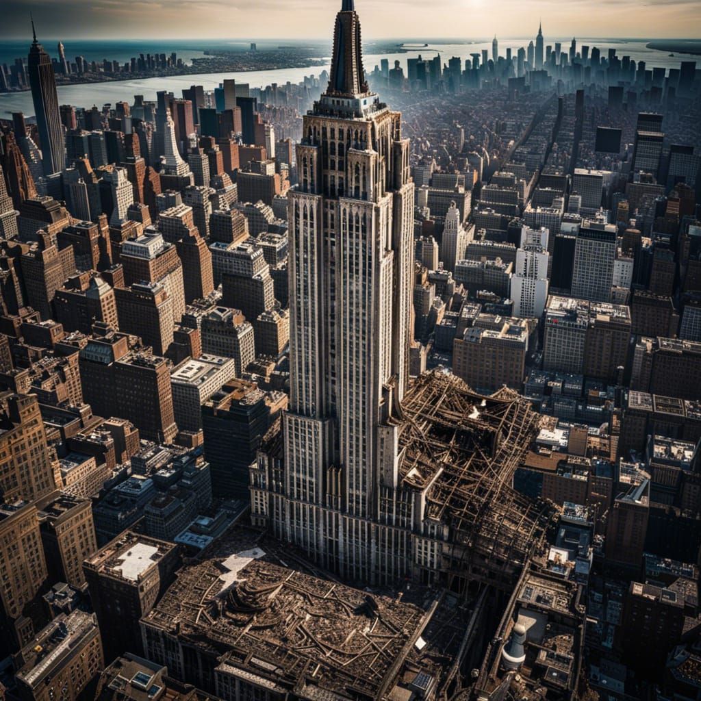 Post-Apocalyptic Decaying Empire State Building. #2