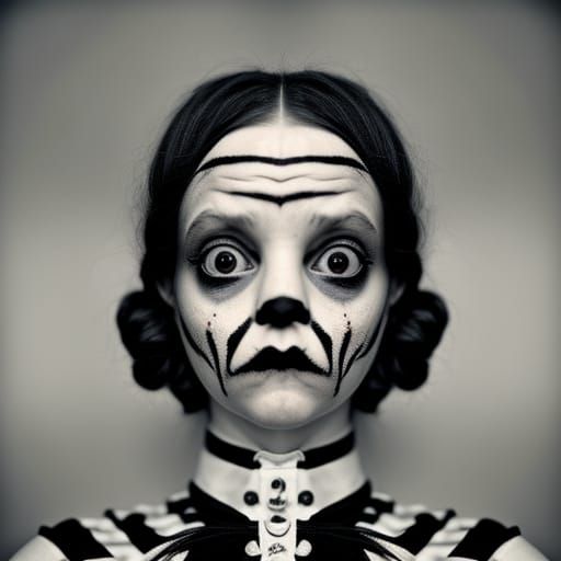 Wednesday Addams as Basketball Player, Dark Portrait