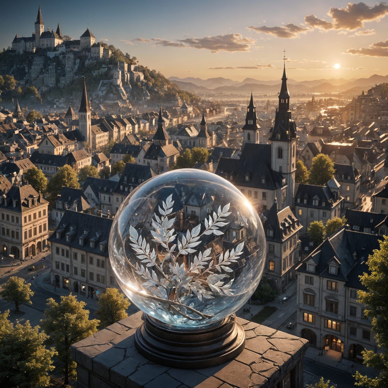 Ethereal Anime Glass Art in Stunning 8K Resolution