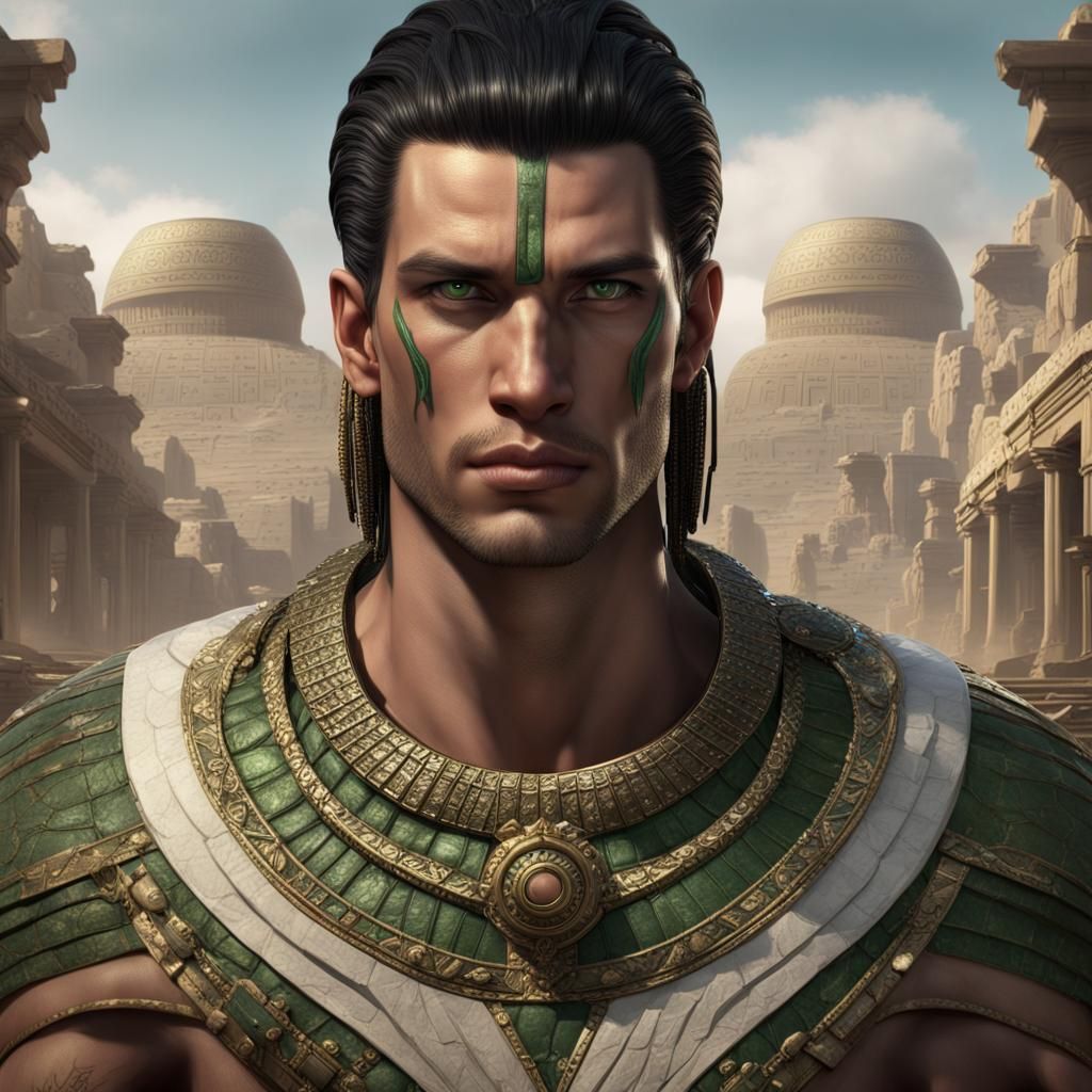 Young Egyptian Emperor: Detailed Fantasy Art