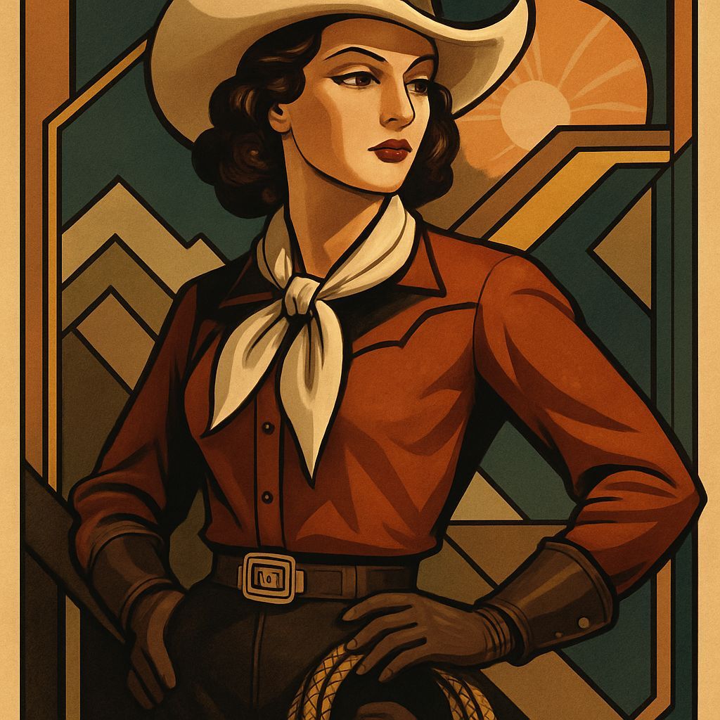 Art Deco Cowgirl: Vintage Western Glamour
