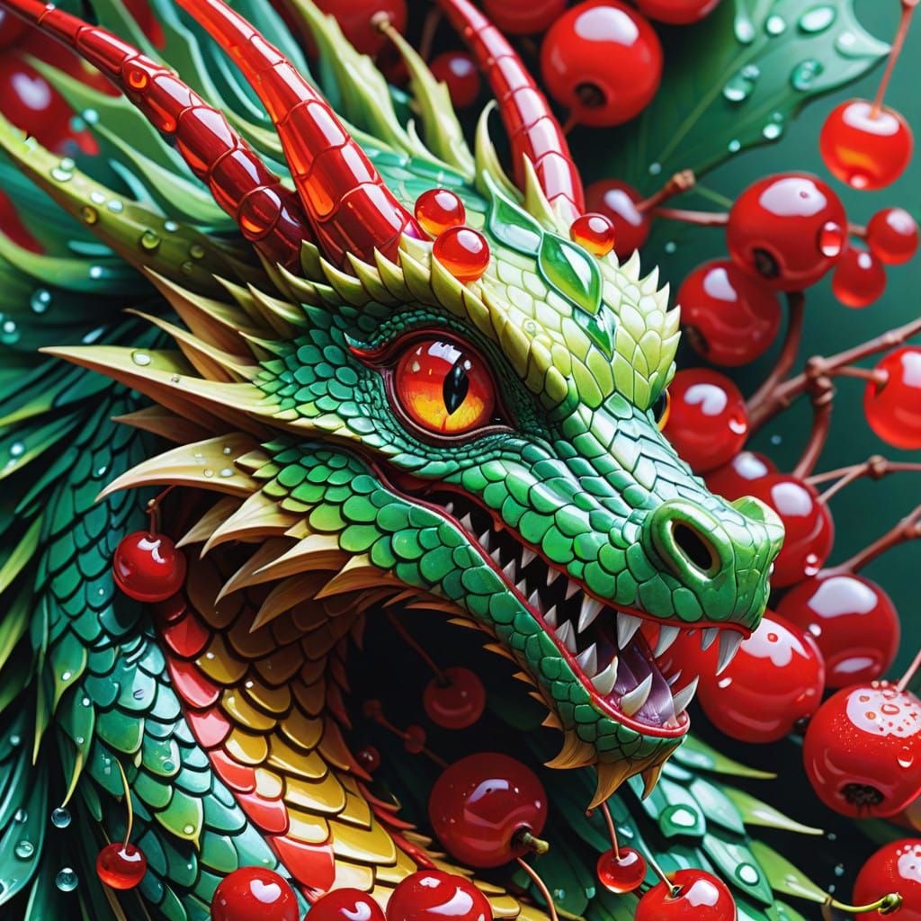 Hyper-Realistic Iridescent Dragon Scales