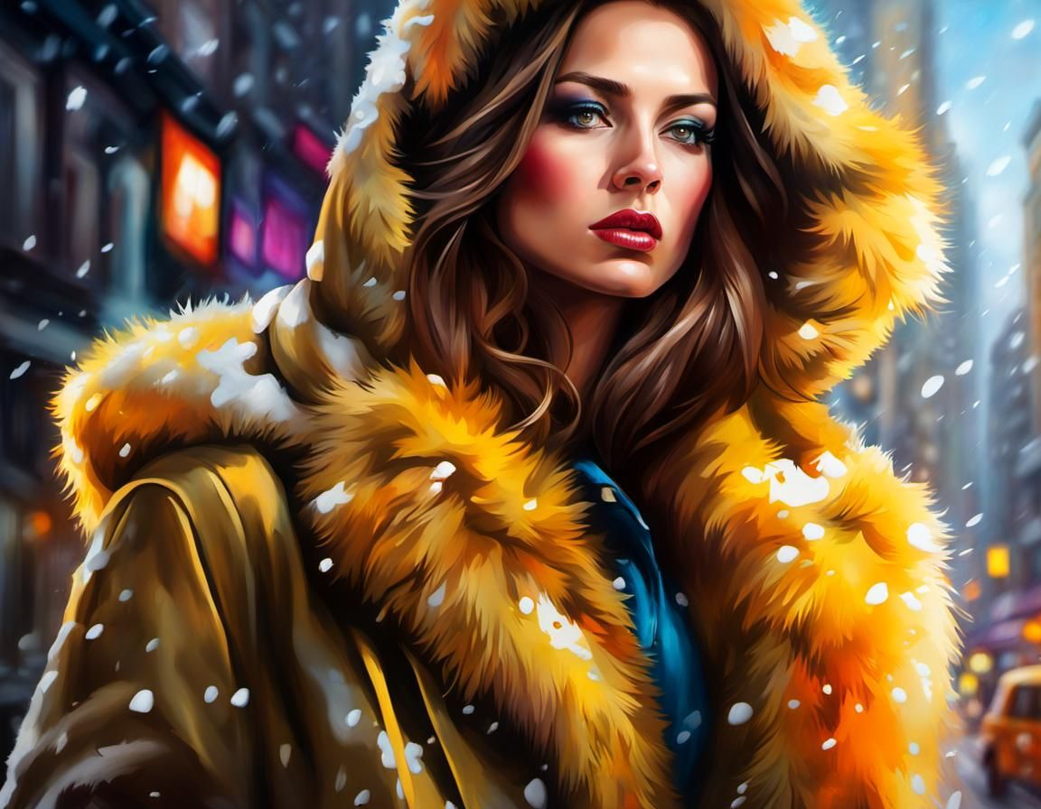 Attractive woman has had enough of winter