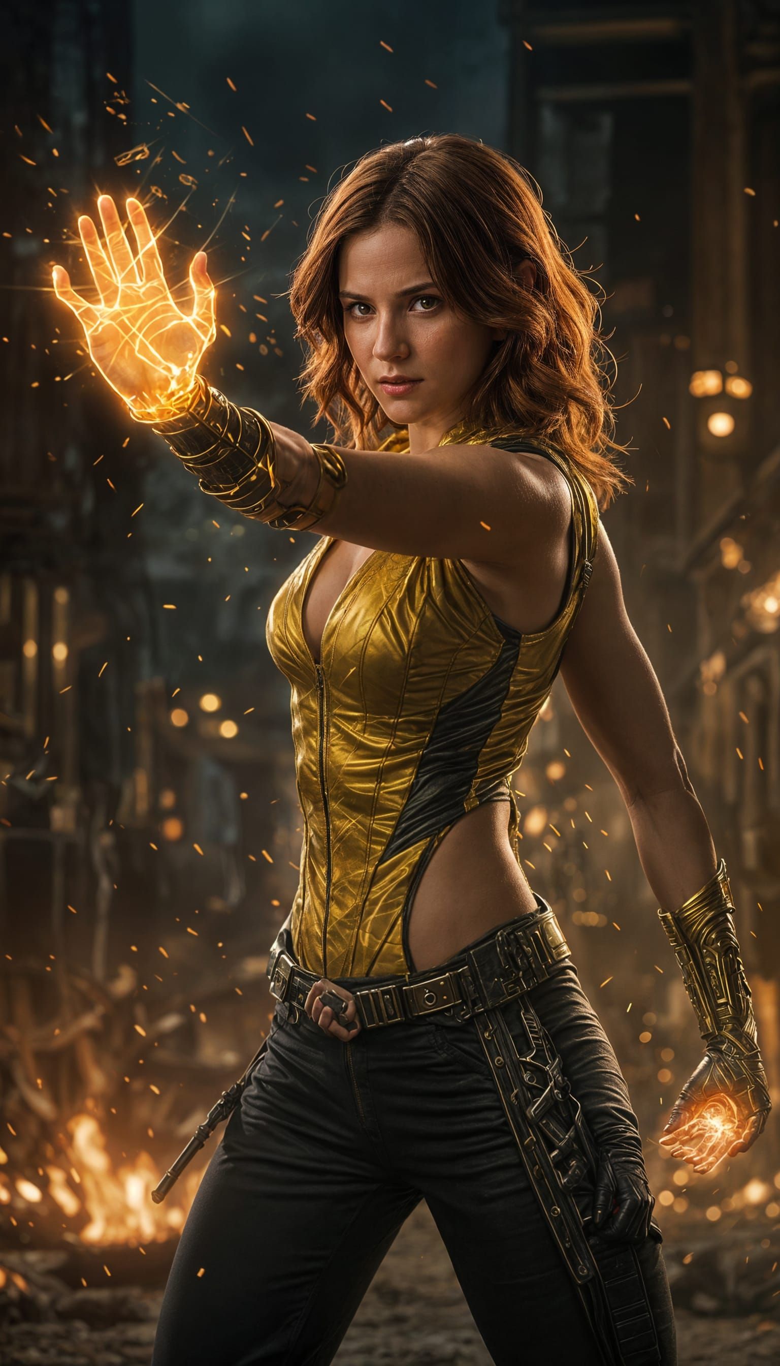 Aya Cash as Female Iron Fist with Mystical Energy