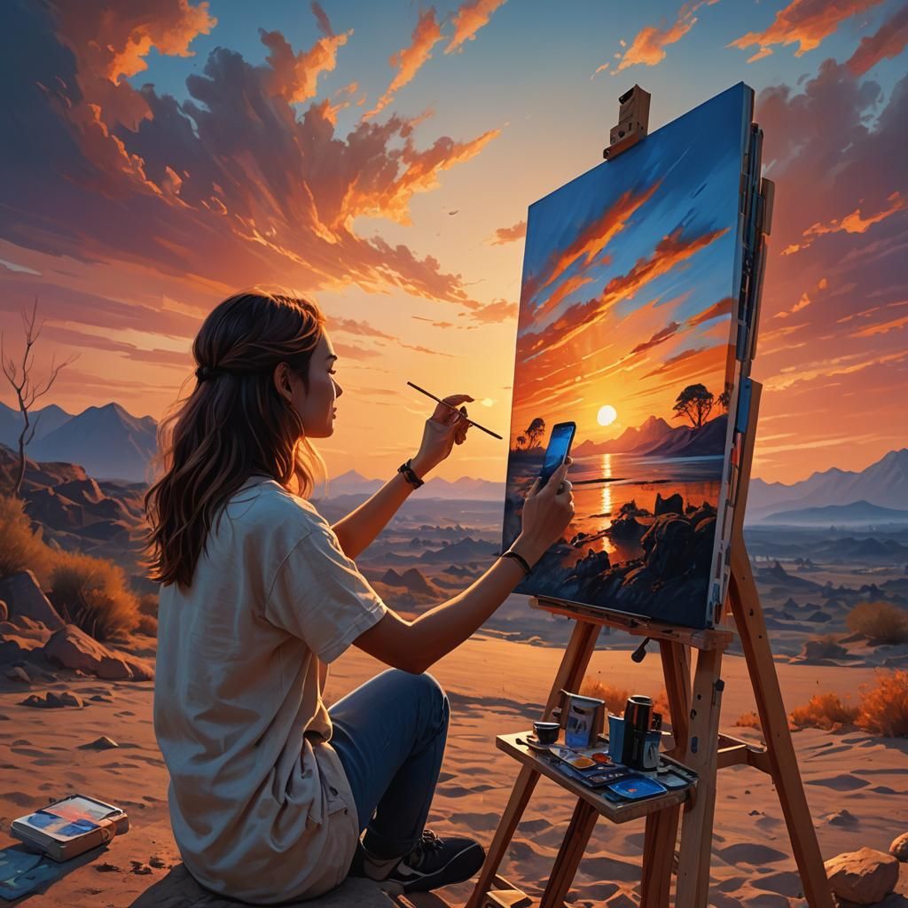 Sunset Recreation: Digital Matte Painting