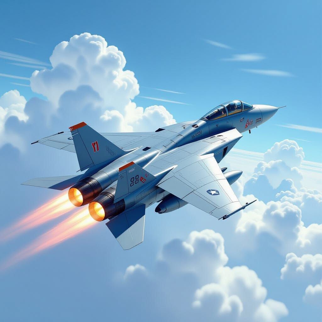 F-14 Tomcat Fighter Jet in Flight