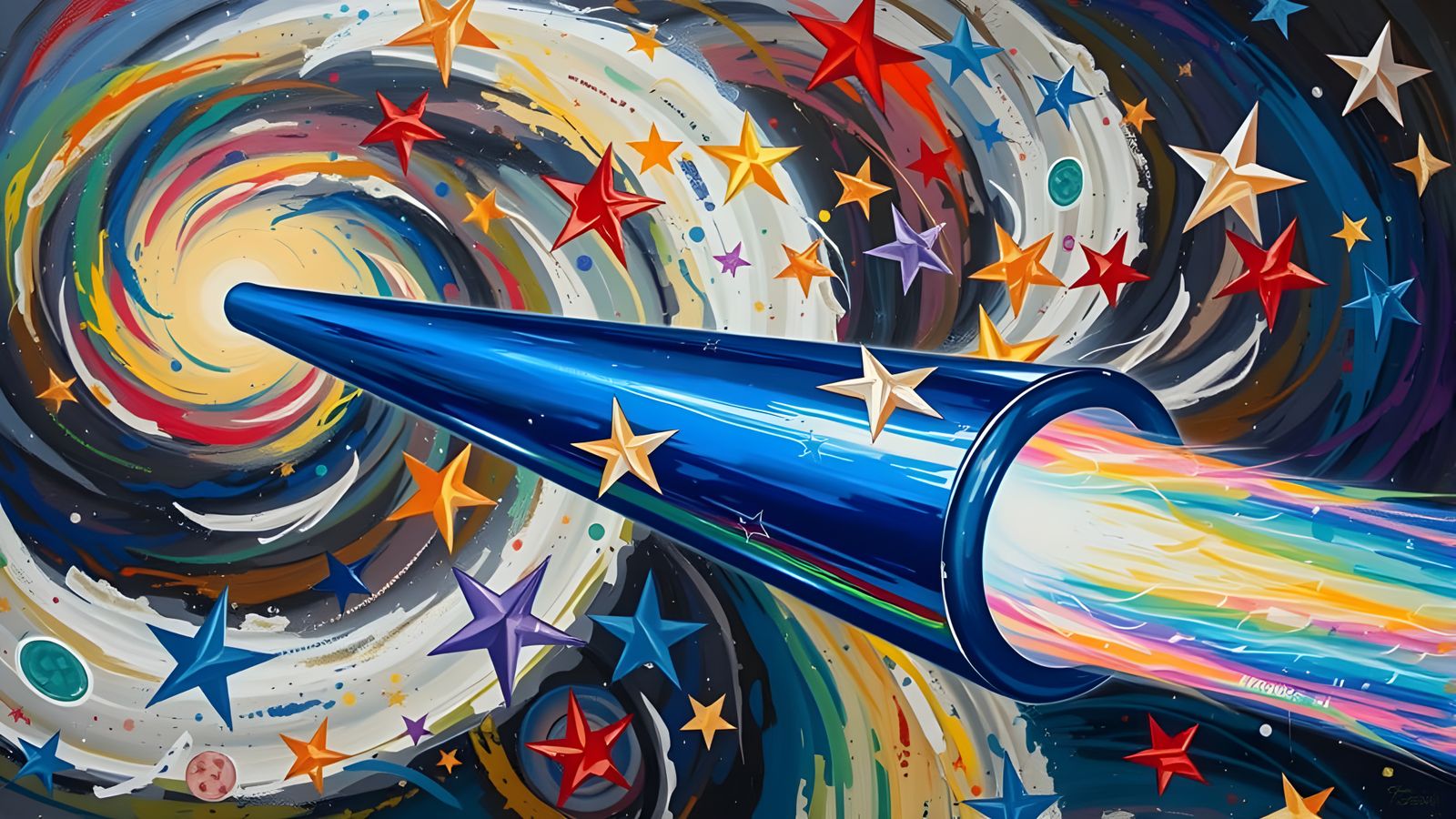 Sleek Mirror Cylinder with Fiery Vortex Background