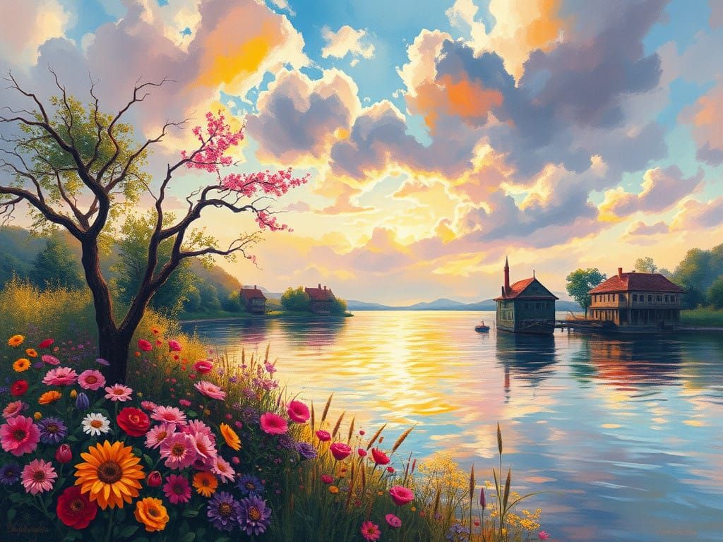 Impressionist Masterpiece in Vibrant Oil on Canvas