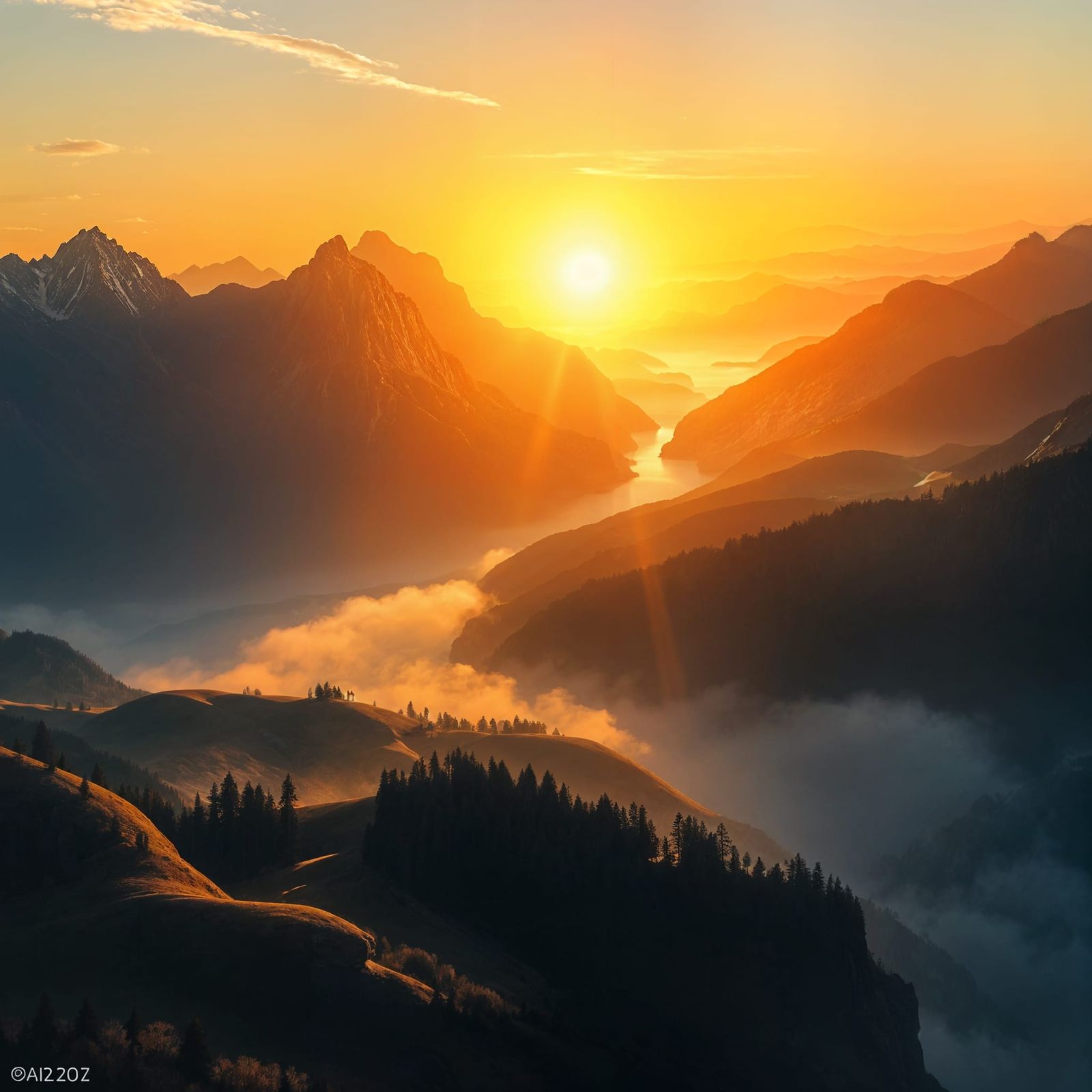 Majestic Landscape Masterpiece: Epic Natural Beauty