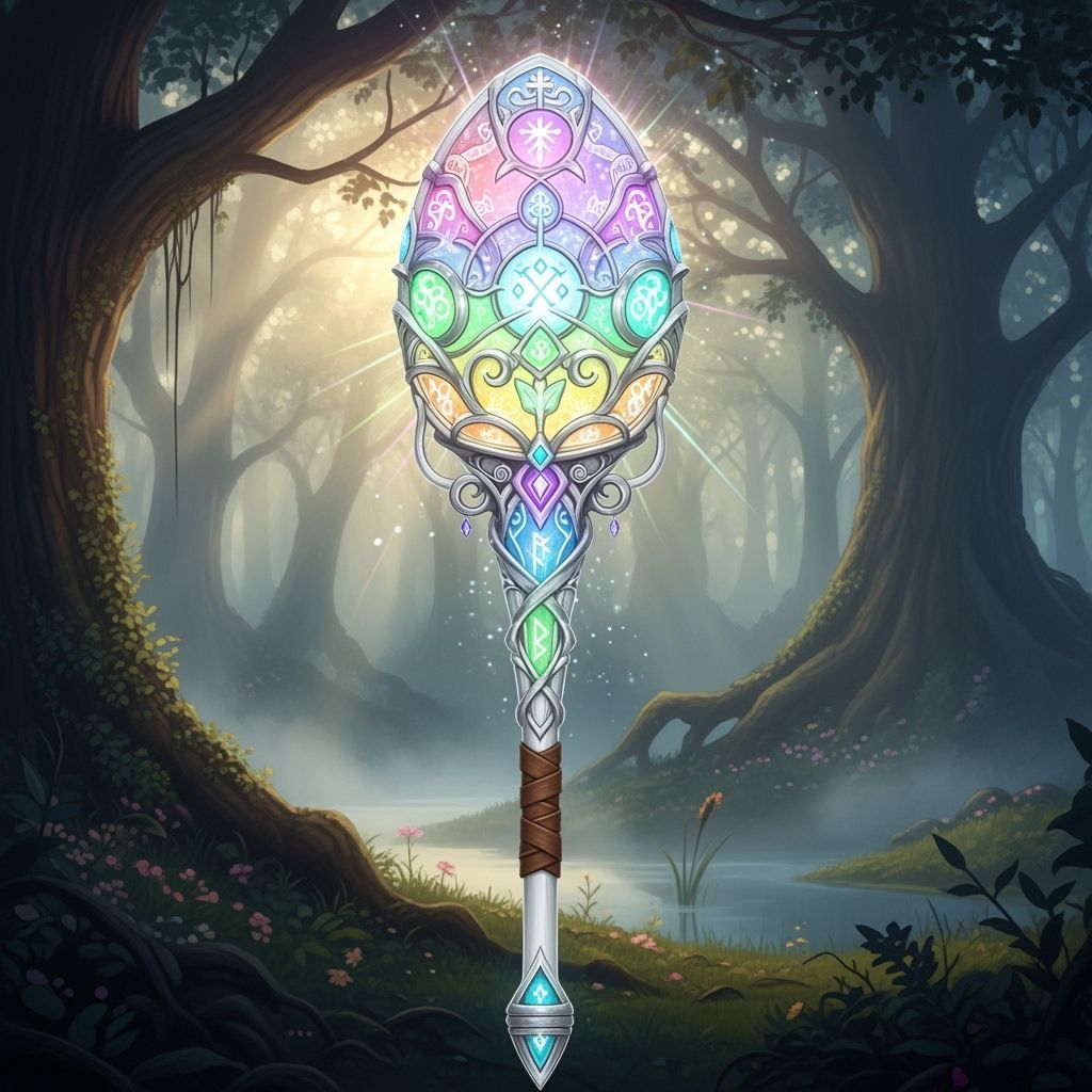 Ethereal Cleric Spirit Weapon: Ornate Easter Egg Staff