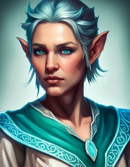 Halfling Cleric Portrait in Detailed Digital Art Style