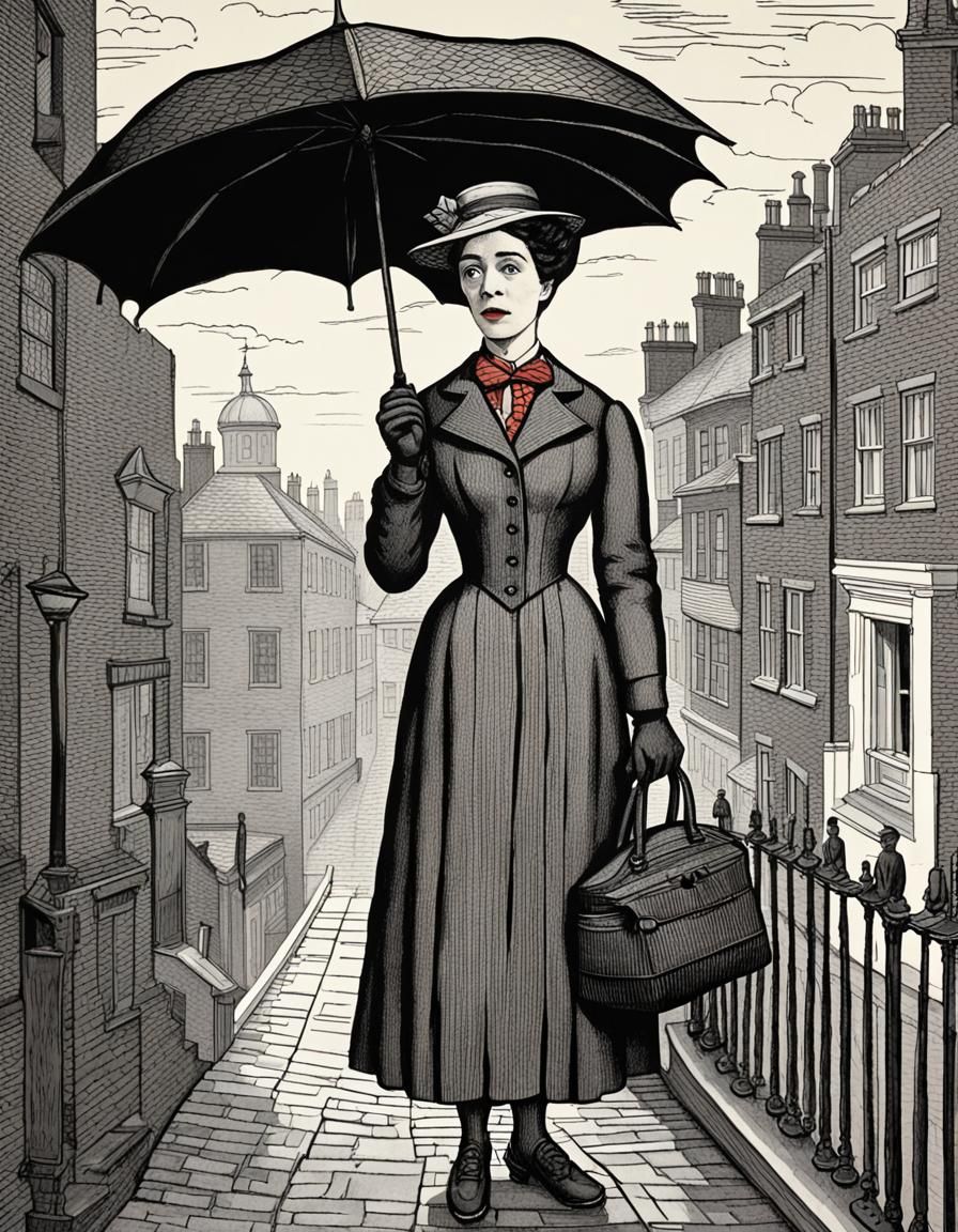 Mary Poppins, By M.C. Escher
