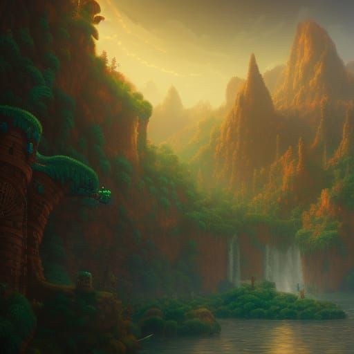 Detailed Pixel Art Fantasy Concept