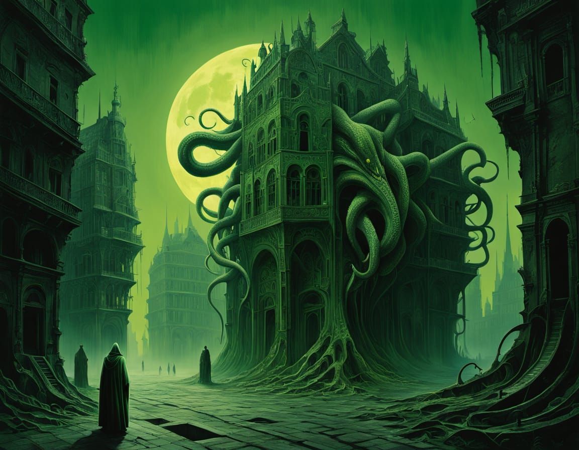 Ethereal Nightmare in Cyberpunk Hues