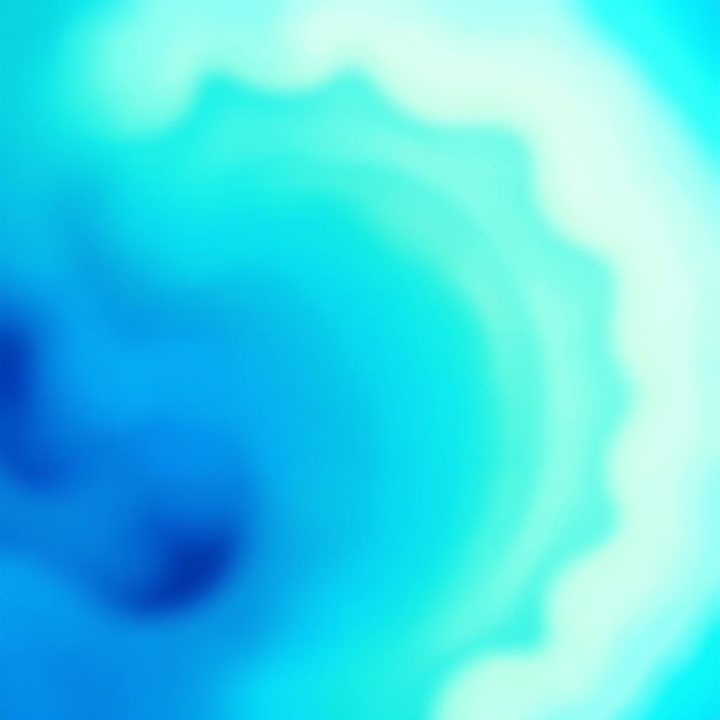 Turquoise Ombre Dreamscape: Impressionistic Digital Abstract