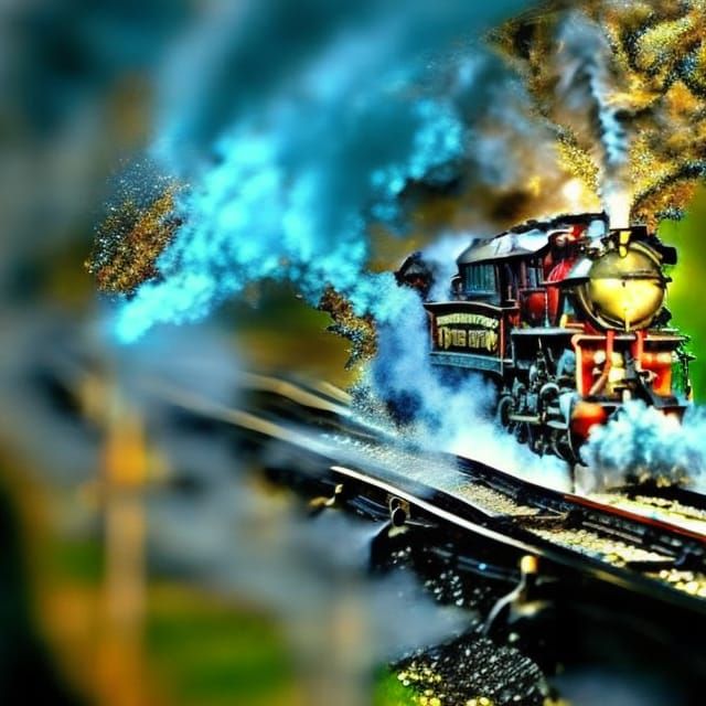 Hyperrealistic 19th Century Steam Train Photo
