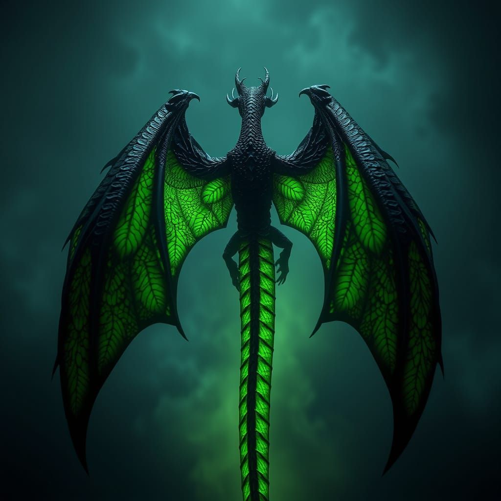 Ethereal Dragon Wings in Cinematic Film Still Style