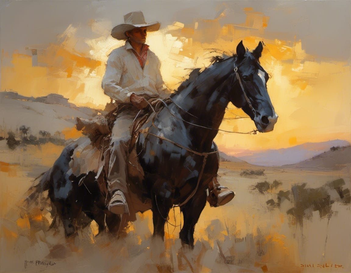 Cowboy Sunrise: Chiaroscuro in Dynamic Light