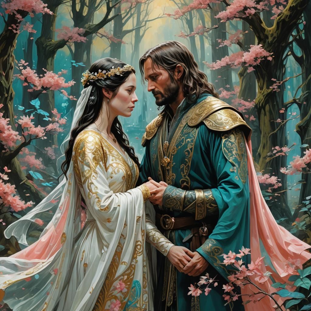 The Wedding of Arwen and Aragorn in Rivendell