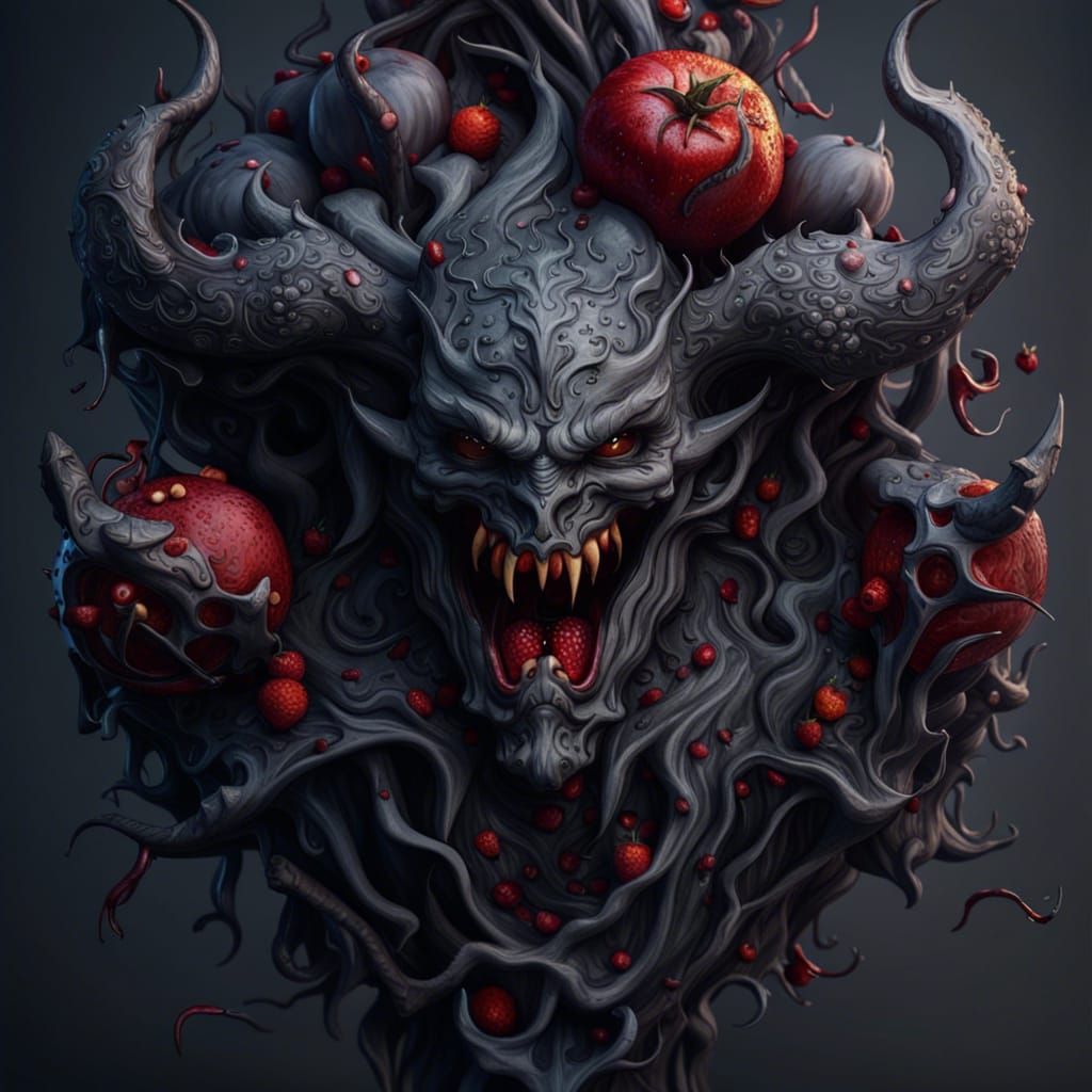 Detailed Devil Fruit Fantasy Concept Art