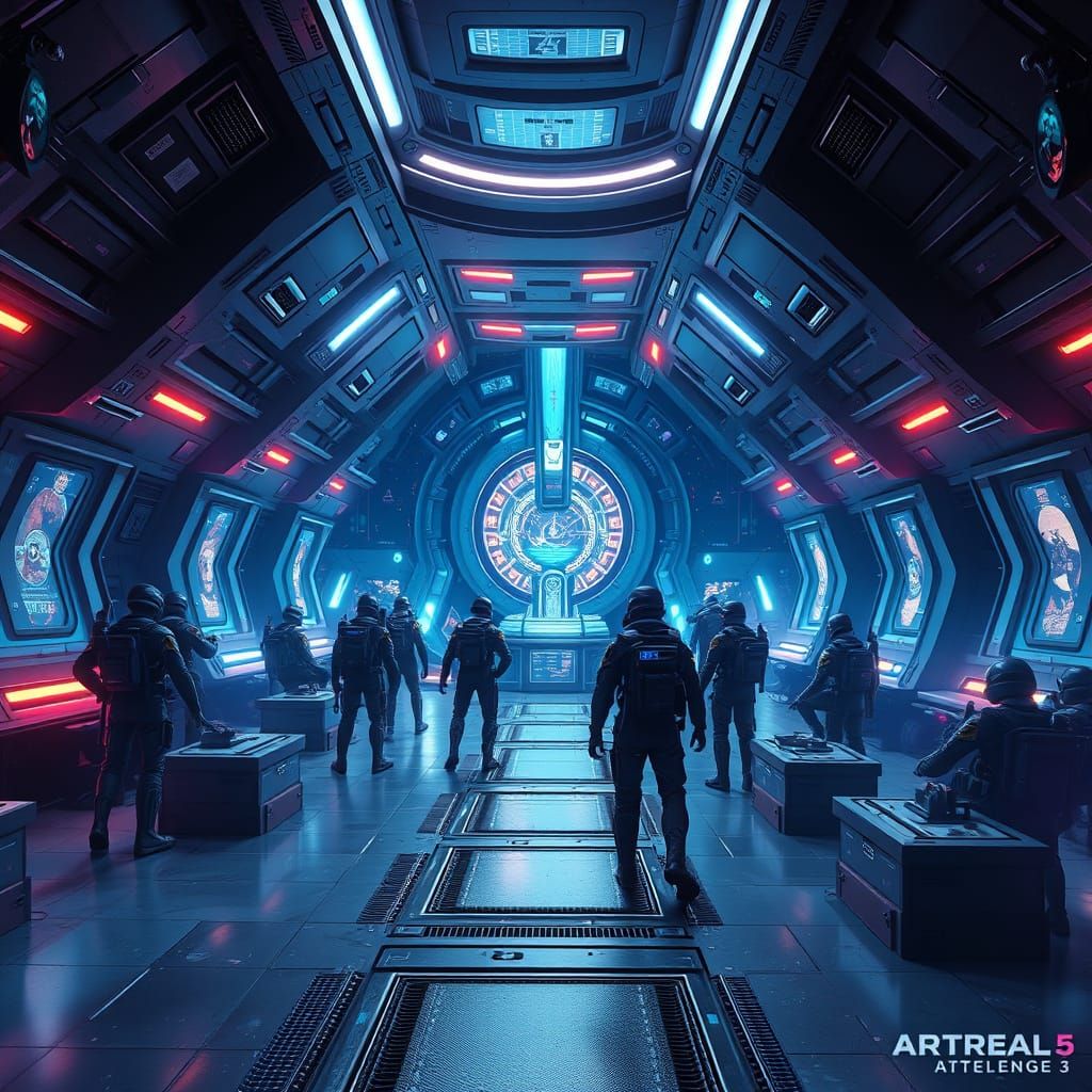 Futuristic Space Academy Concept Art in 8K