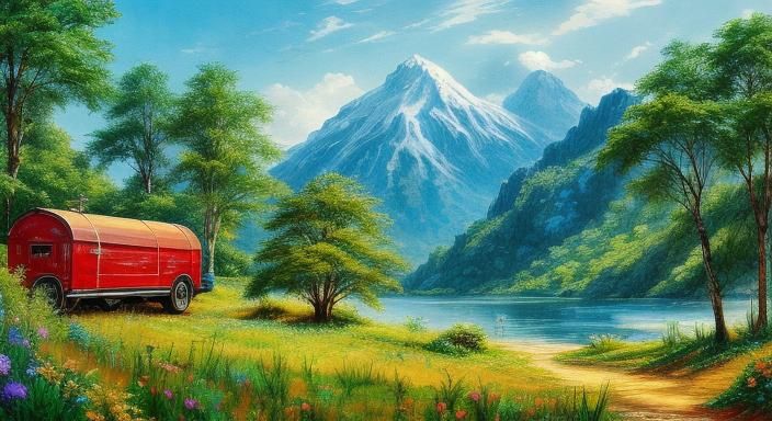 Ethereal Fairy with Curls in a Whimsical Style