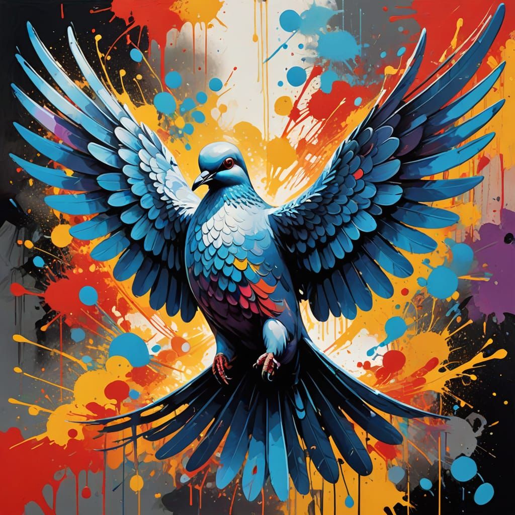 Majestic Dove in Golden Dawn