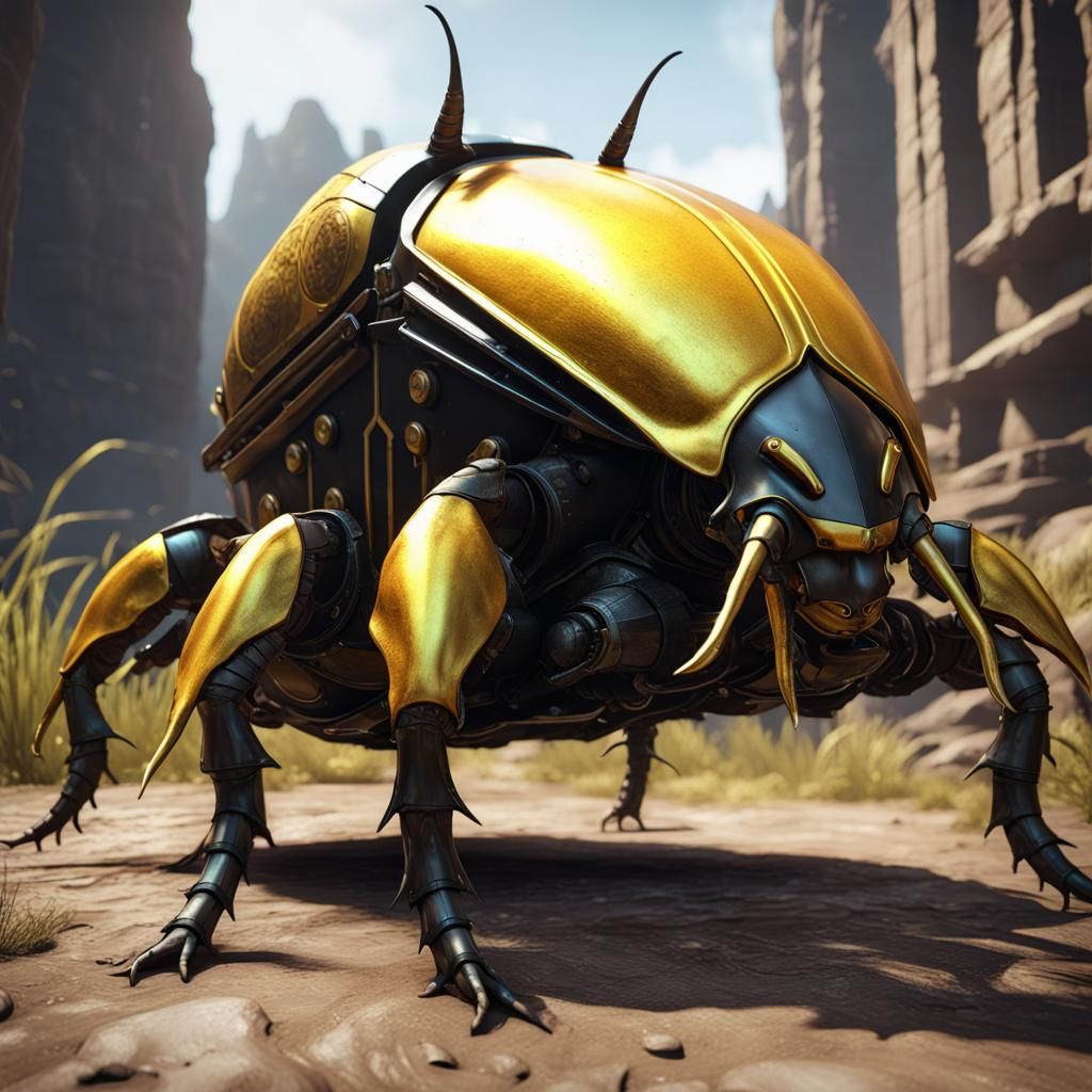 Hercules Beetle Tank in 3D Game Cinematic Style