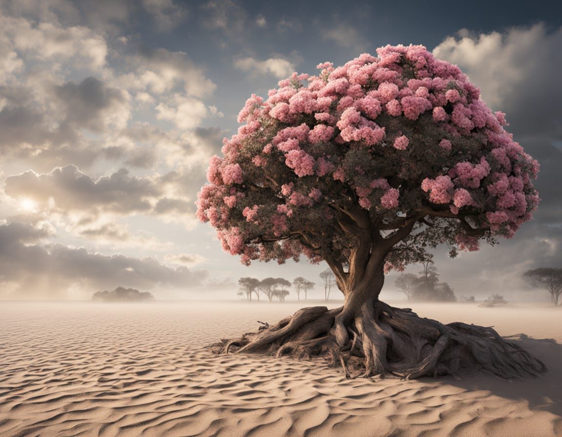 Hyperrealistic Muscular Bride in Sandstorm