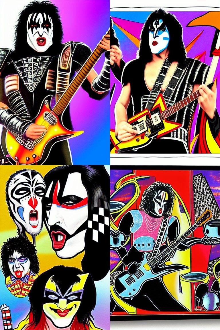 KISS Rock Band: Hyperrealism Art Brut Pop Art