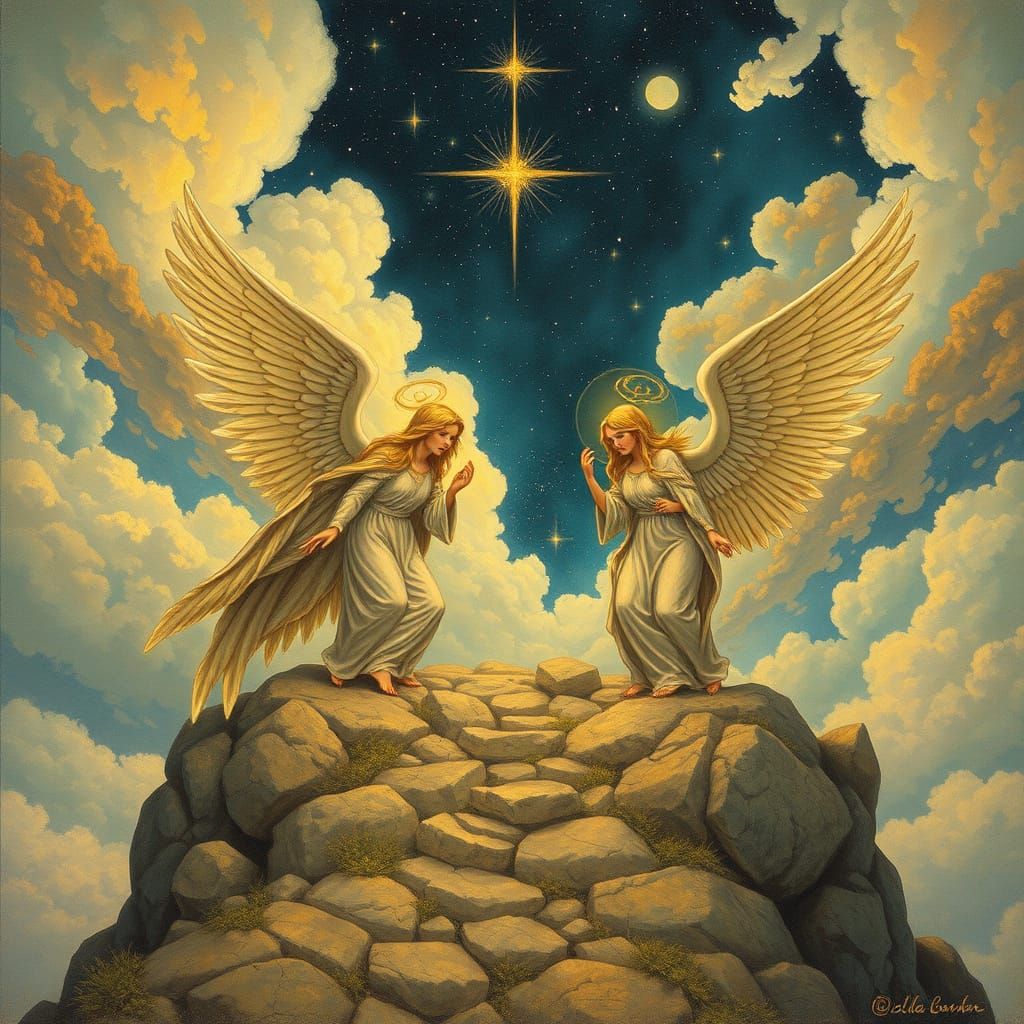 Ethereal Celestial Angels Digital Art